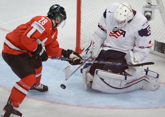 Hockey World Championship. Switzerland vs. United States
