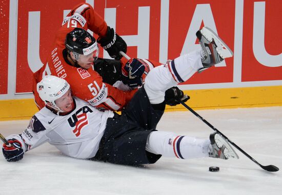 Hockey World Championship. Switzerland vs. United States
