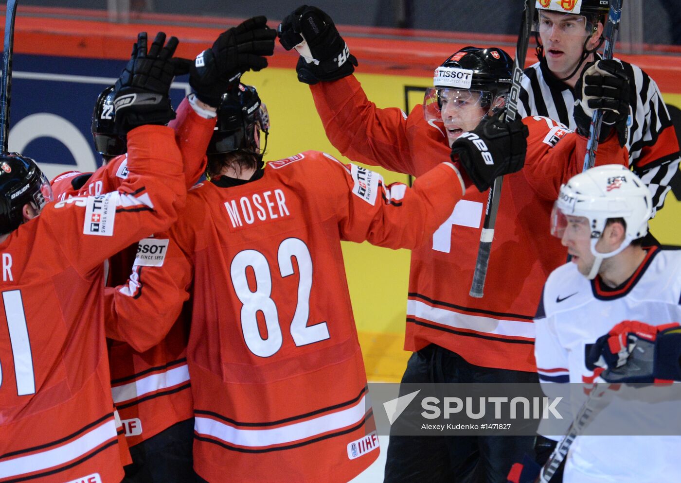 Hockey World Championship. Switzerland vs. United States