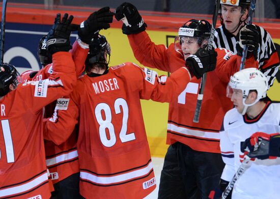 Hockey World Championship. Switzerland vs. United States