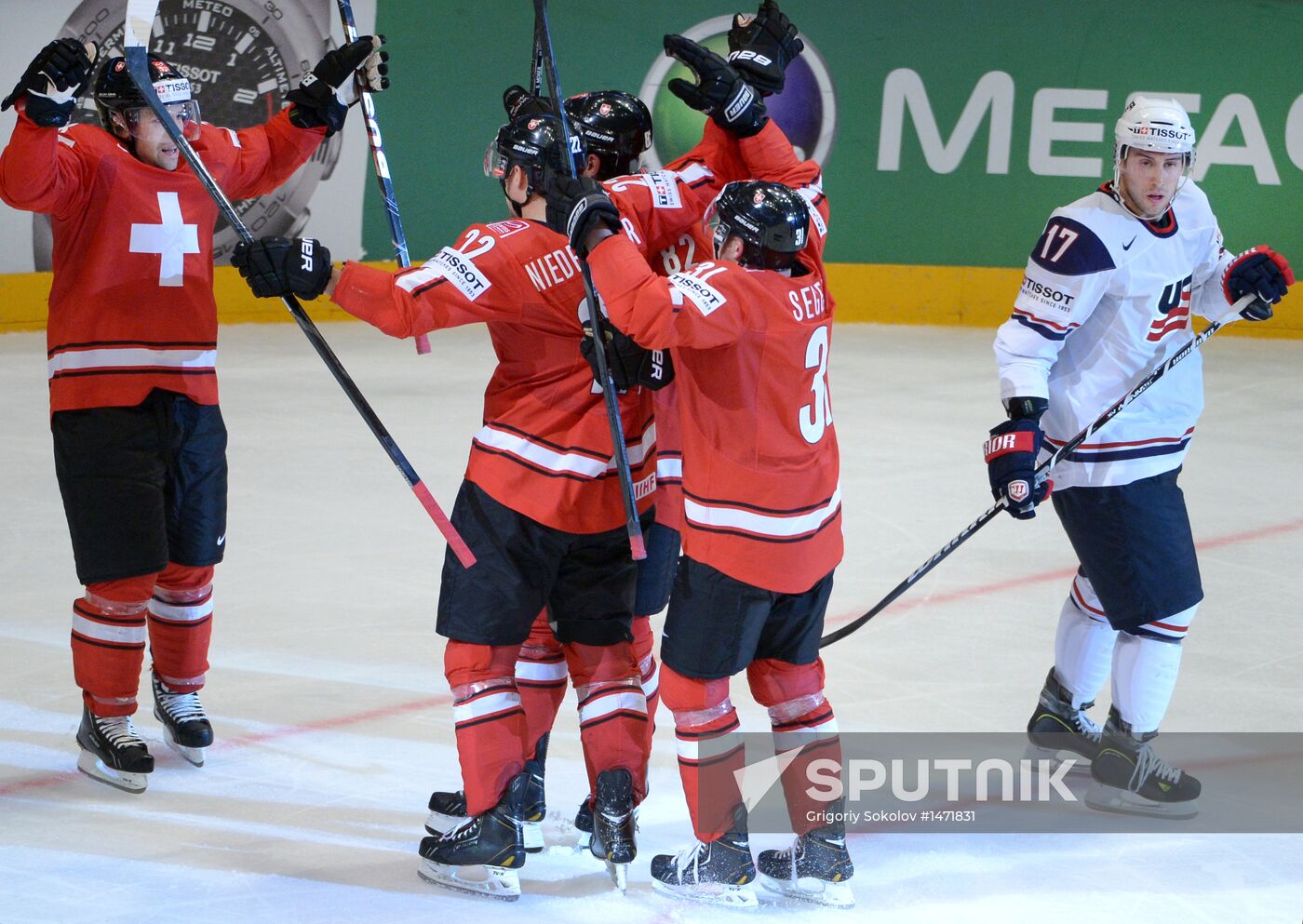 Hockey World Championship. Switzerland vs. United States