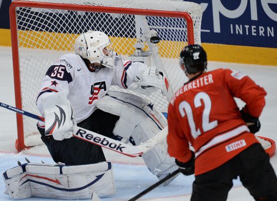 Hockey World Championship. Switzerland vs. United States