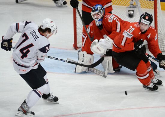 Hockey World Championship. Switzerland vs. United States