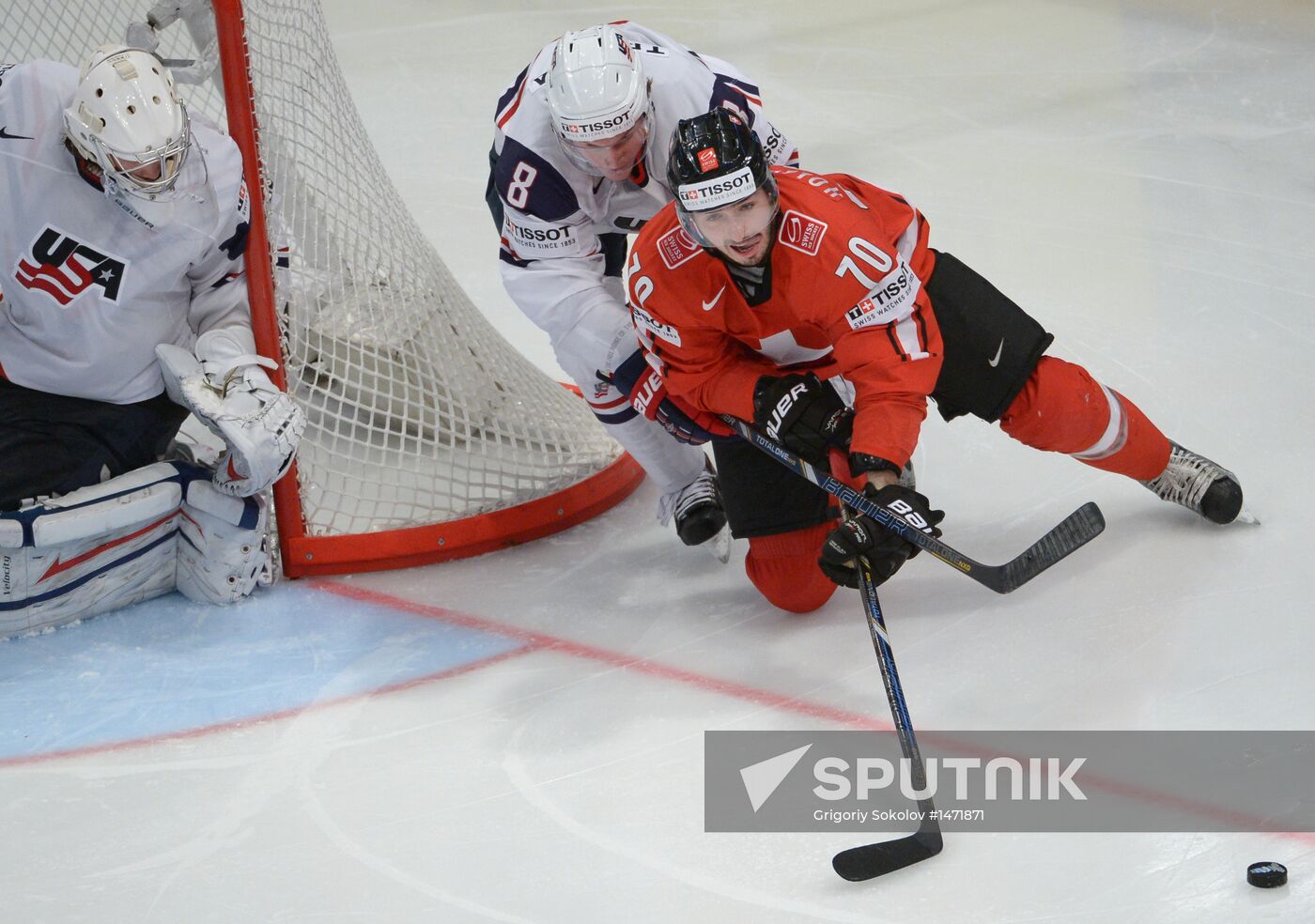 Hockey World Championship. Switzerland vs. United States