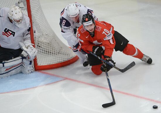 Hockey World Championship. Switzerland vs. United States
