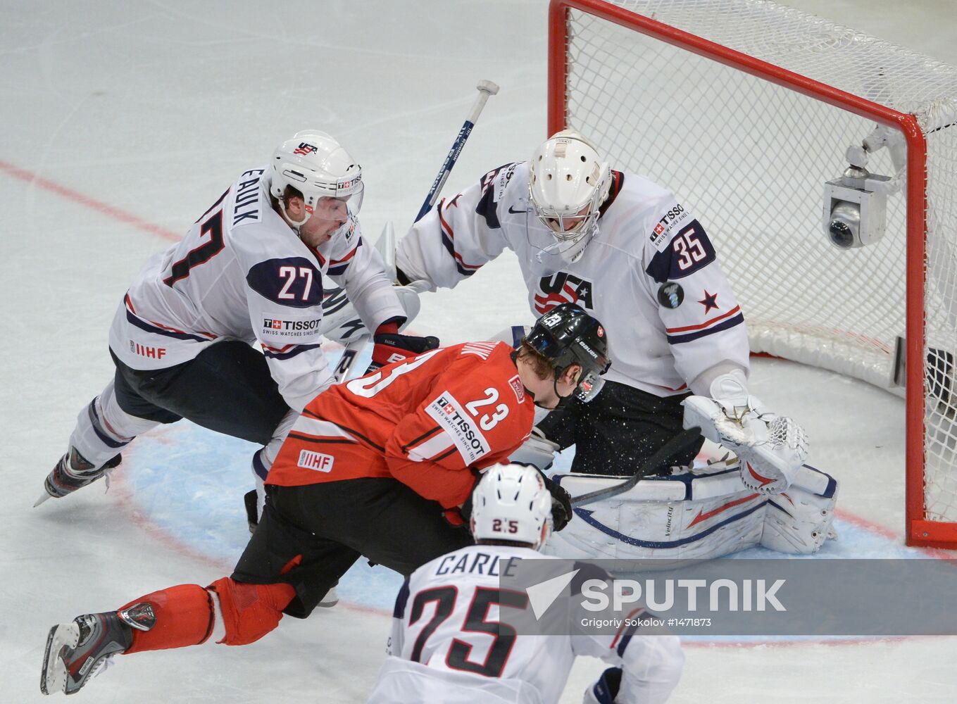 Hockey World Championship. Switzerland vs. United States