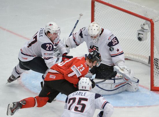 Hockey World Championship. Switzerland vs. United States