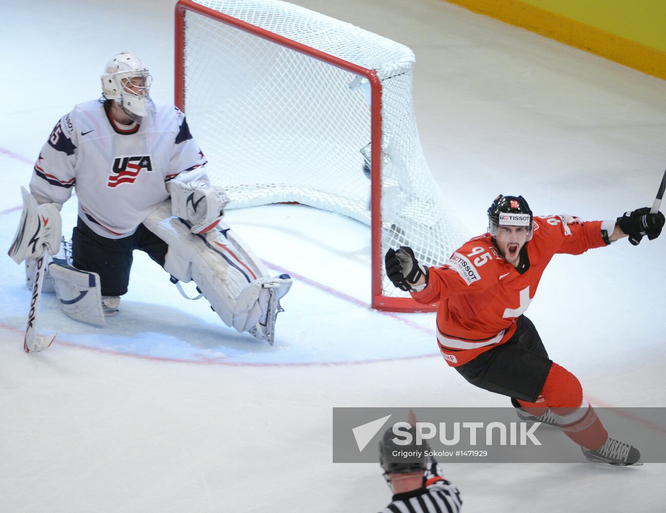 Hockey World Championship. Switzerland vs. United States