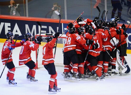 Hockey World Championship. Switzerland vs. United States