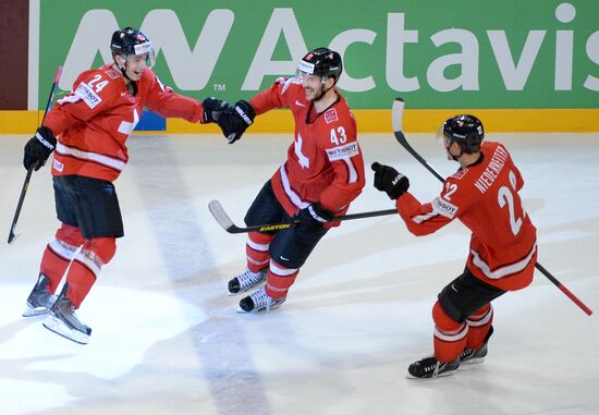 Hockey World Championship. Switzerland vs. United States