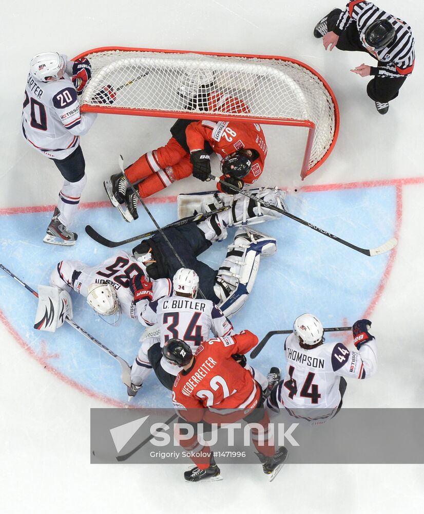 Hockey World Championship. Switzerland vs. United States