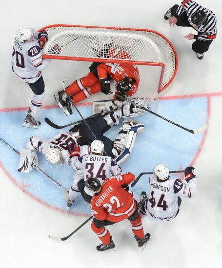 Hockey World Championship. Switzerland vs. United States