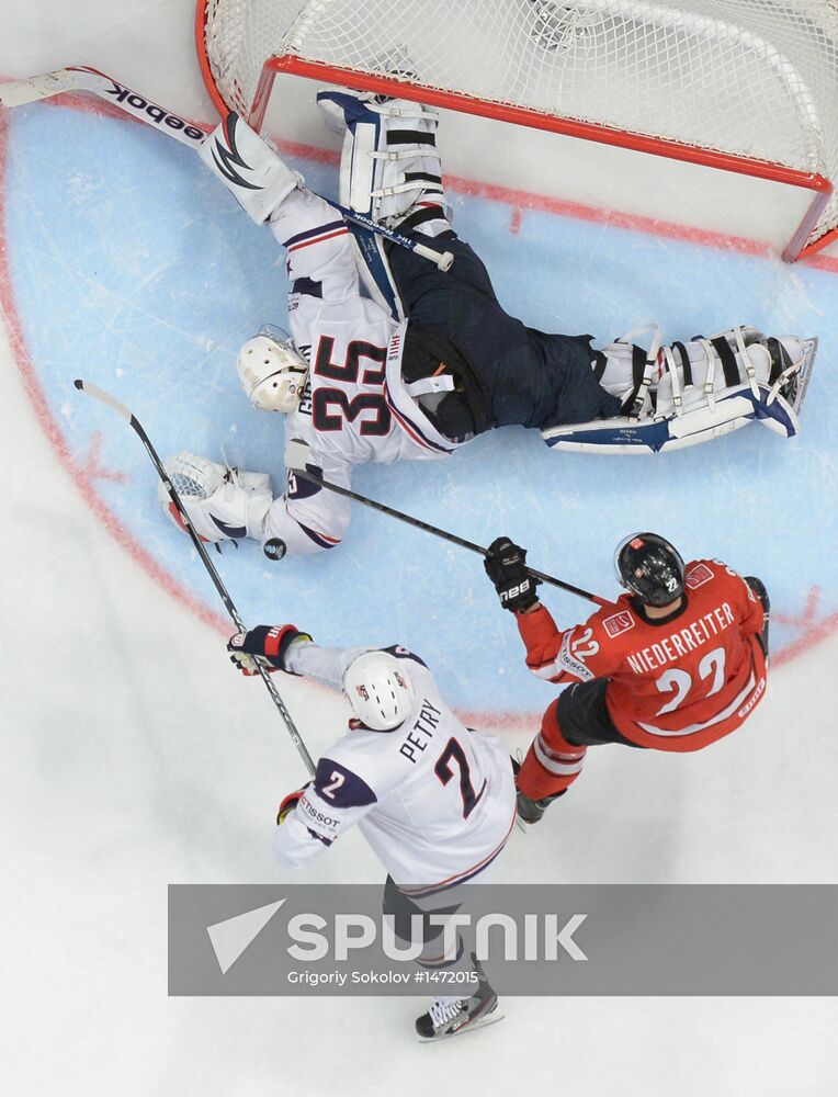 Hockey World Championship. Switzerland vs. United States