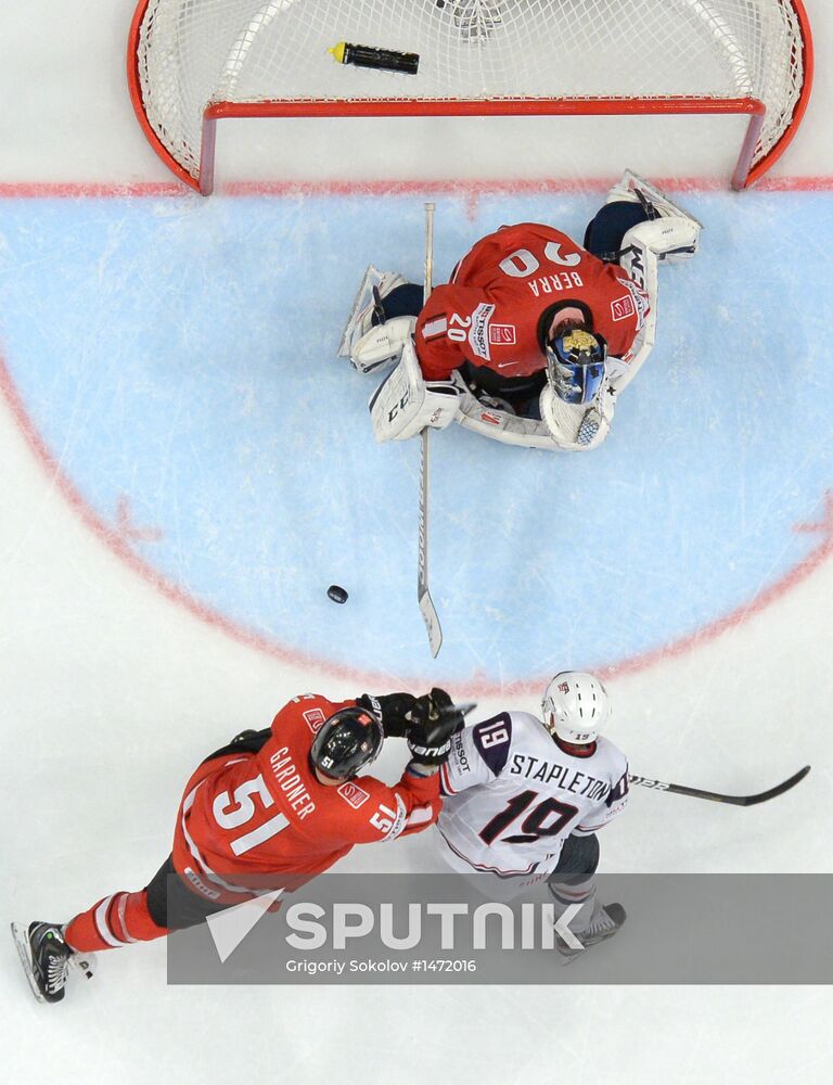 Hockey World Championship. Switzerland vs. United States