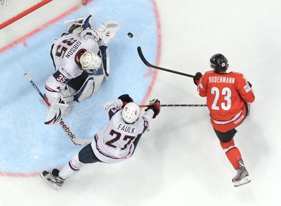Hockey World Championship. Switzerland vs. United States