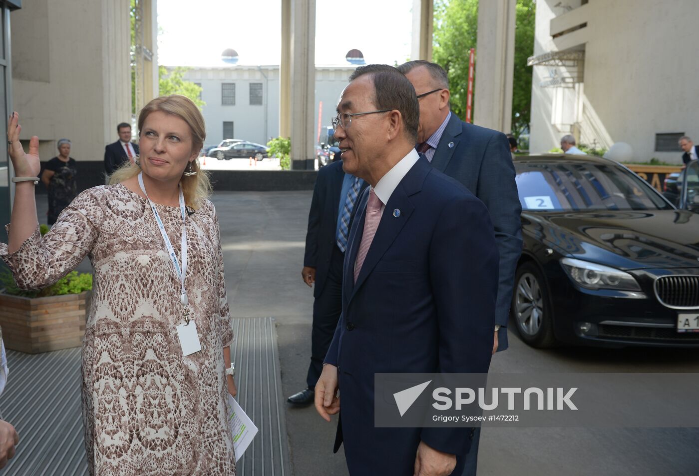 UN Secretary-General Ban Ki-moon visits RIA Novosti