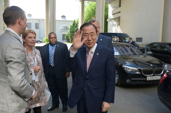 UN Secretary-General Ban Ki-moon visits RIA Novosti