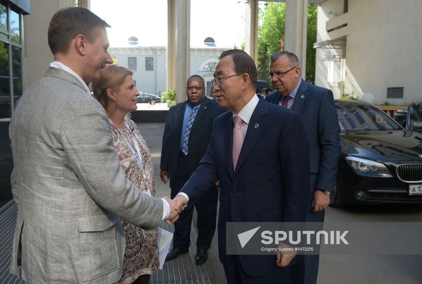 UN Secretary-General Ban Ki-moon visits RIA Novosti