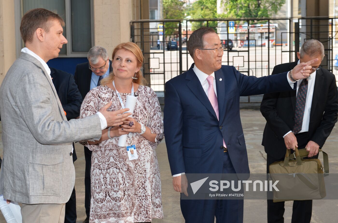 UN Secretary-General Ban Ki-moon visits RIA Novosti