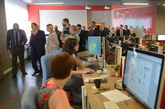 UN Secretary-General Ban Ki-moon visits RIA Novosti