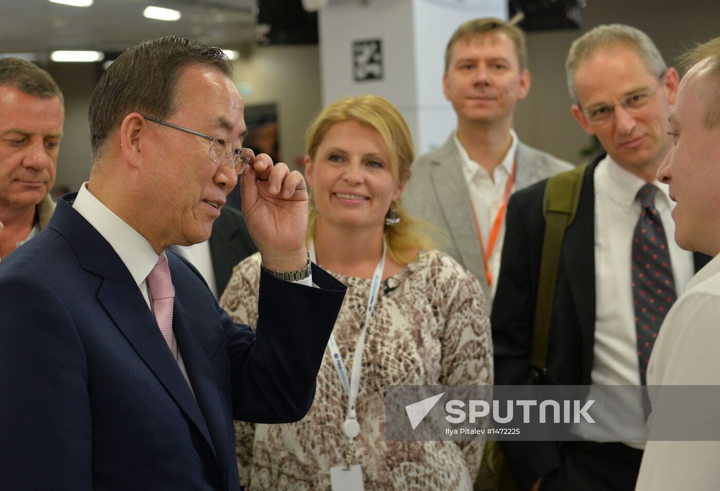 UN Secretary-General Ban Ki-moon visits RIA Novosti