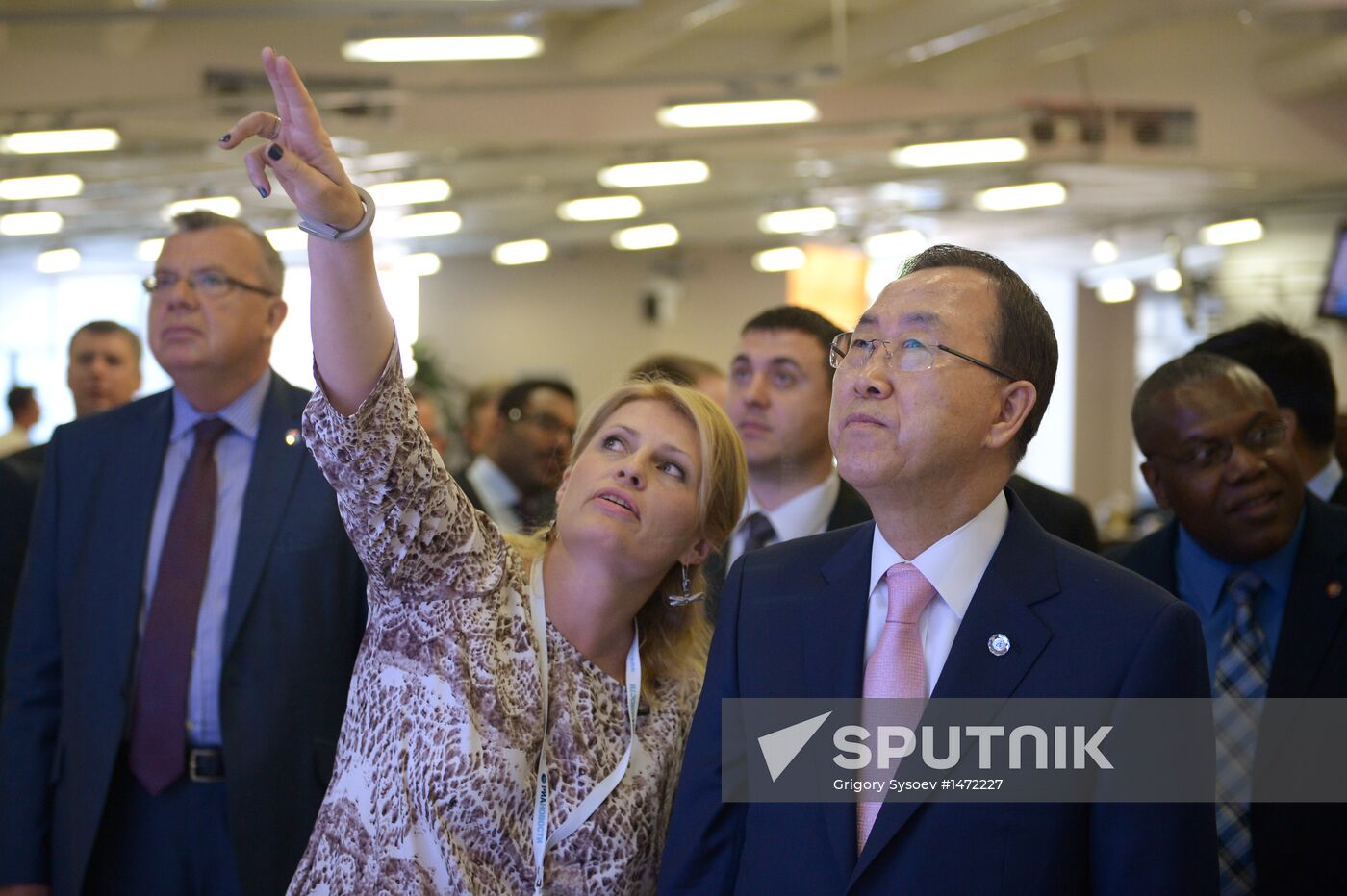 UN Secretary-General Ban Ki-moon visits RIA Novosti