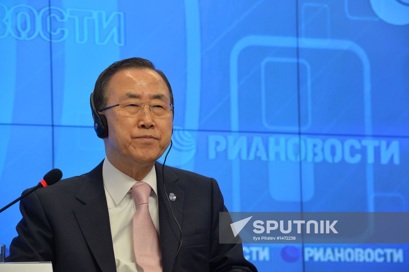 UN Secretary-General Ban Ki-moon visits RIA Novosti