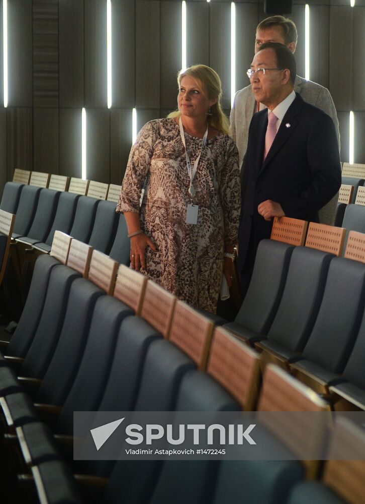 UN Secretary-General Ban Ki-moon visits RIA Novosti