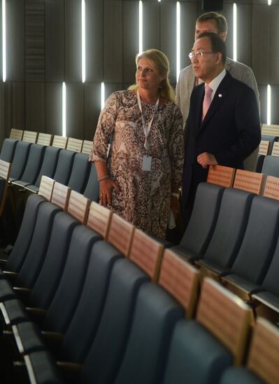 UN Secretary-General Ban Ki-moon visits RIA Novosti