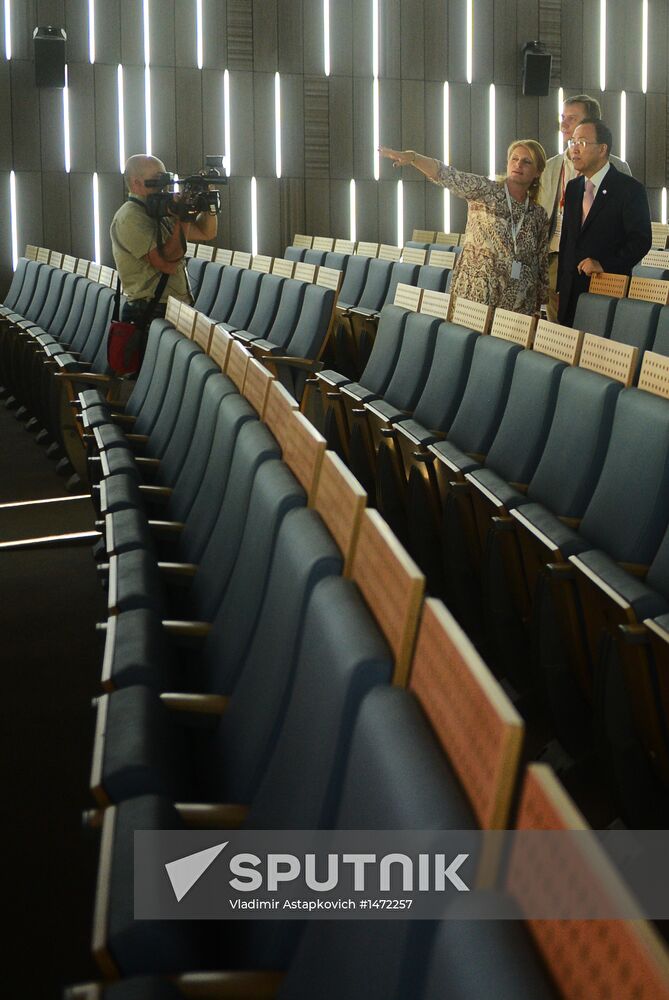 UN Secretary-General Ban Ki-moon visits RIA Novosti