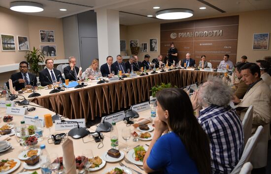 UN Secretary-General Ban Ki-moon visits RIA Novosti