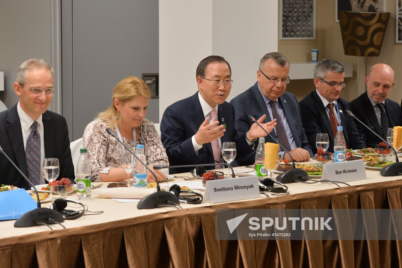 UN Secretary-General Ban Ki-moon visits RIA Novosti