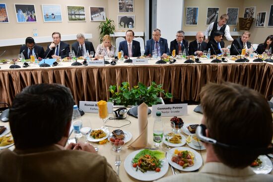 UN Secretary-General Ban Ki-moon visits RIA Novosti