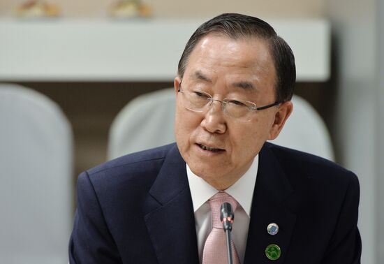 UN Secretary-General Ban Ki-moon visits RIA Novosti