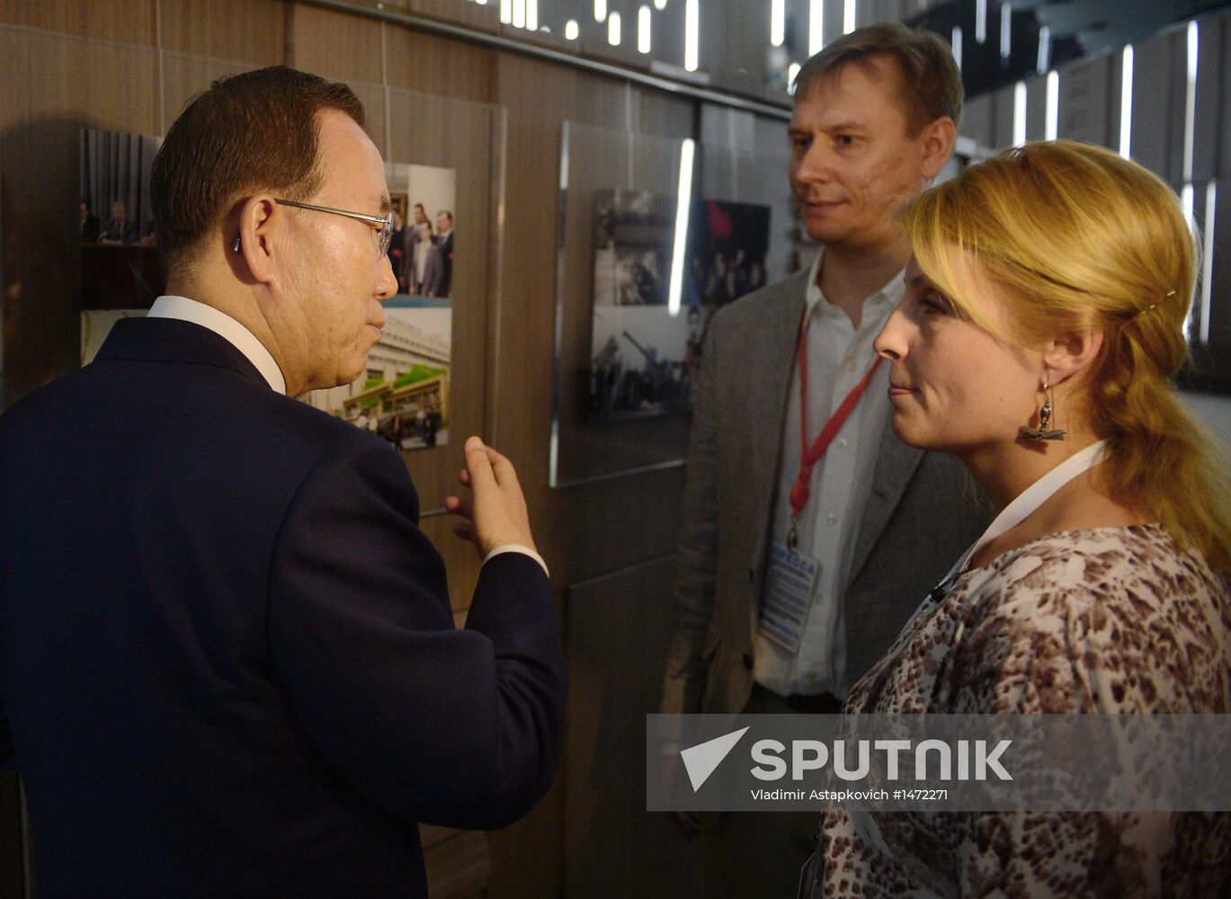 UN Secretary-General Ban Ki-moon visits RIA Novosti
