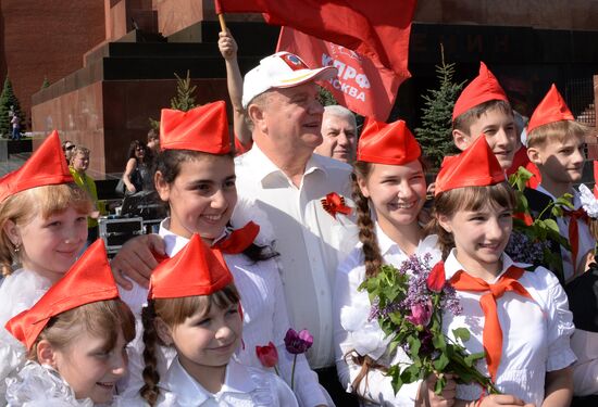 Young Pioneer induction ceremony on Red Square