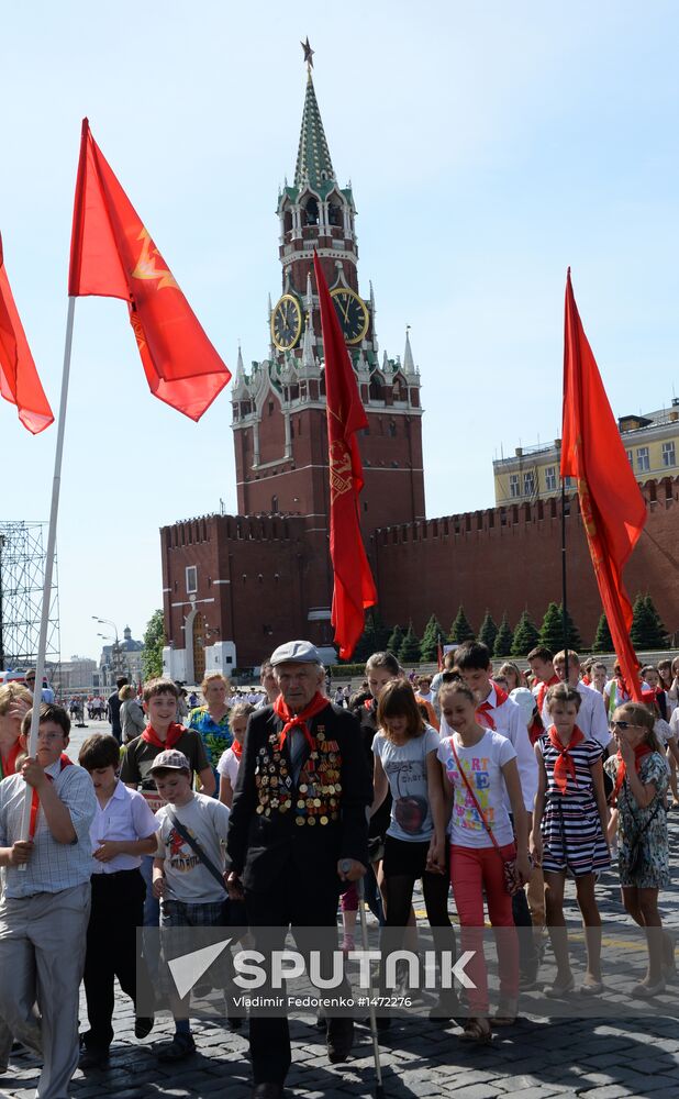 Young Pioneer induction ceremony on Red Square