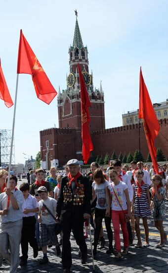 Young Pioneer induction ceremony on Red Square
