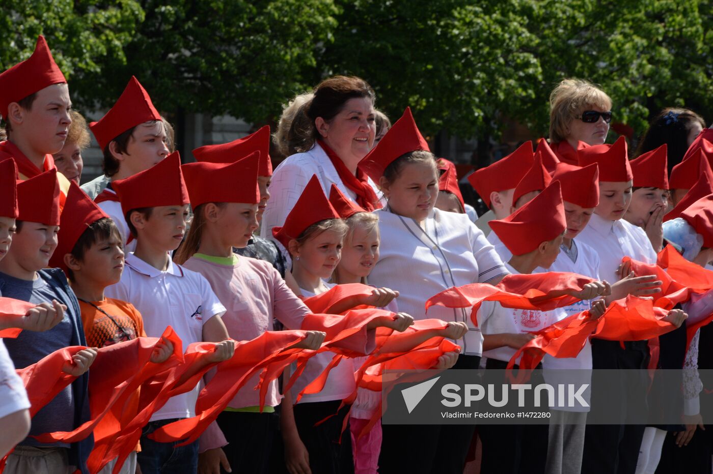 Young Pioneer induction ceremony on Red Square
