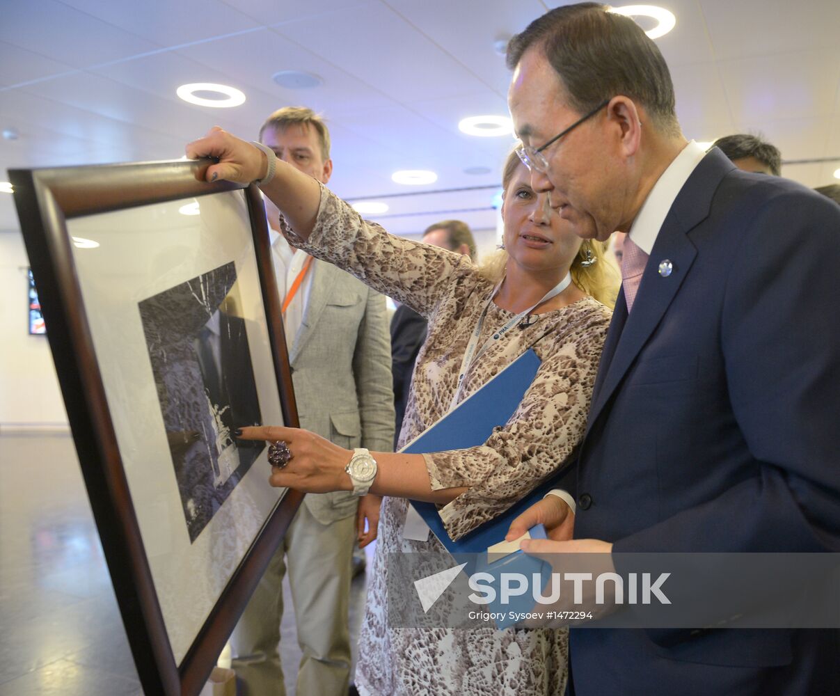 UN Secretary-General Ban Ki-moon visits RIA Novosti