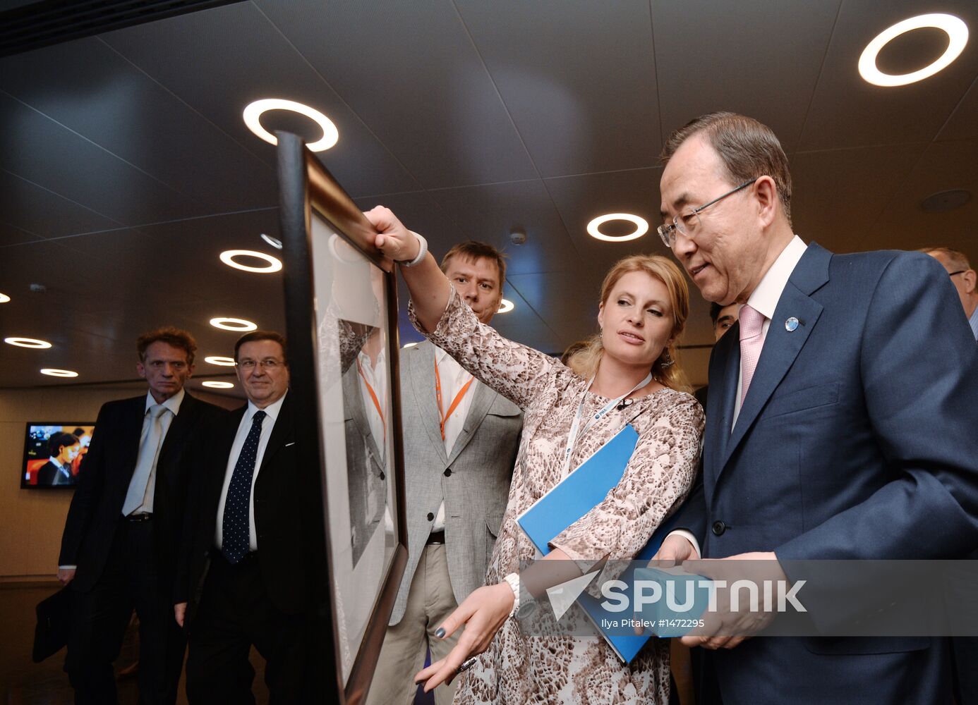 UN Secretary-General Ban Ki-moon visits RIA Novosti