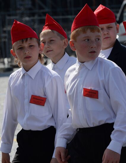 Young Pioneer induction ceremony on Red Square