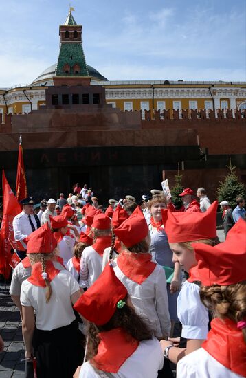 Young Pioneer induction ceremony on Red Square