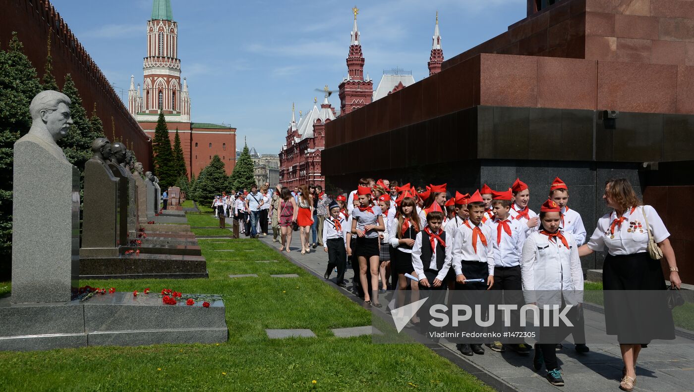 Young Pioneer induction ceremony on Red Square