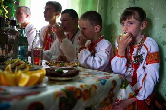 Traditional Hutsul wedding