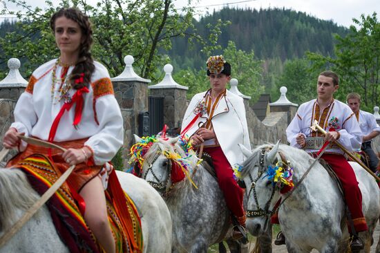 Traditional Hutsul wedding