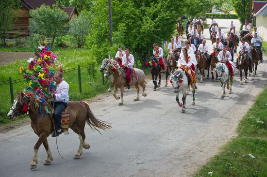 Traditional Hutsul wedding