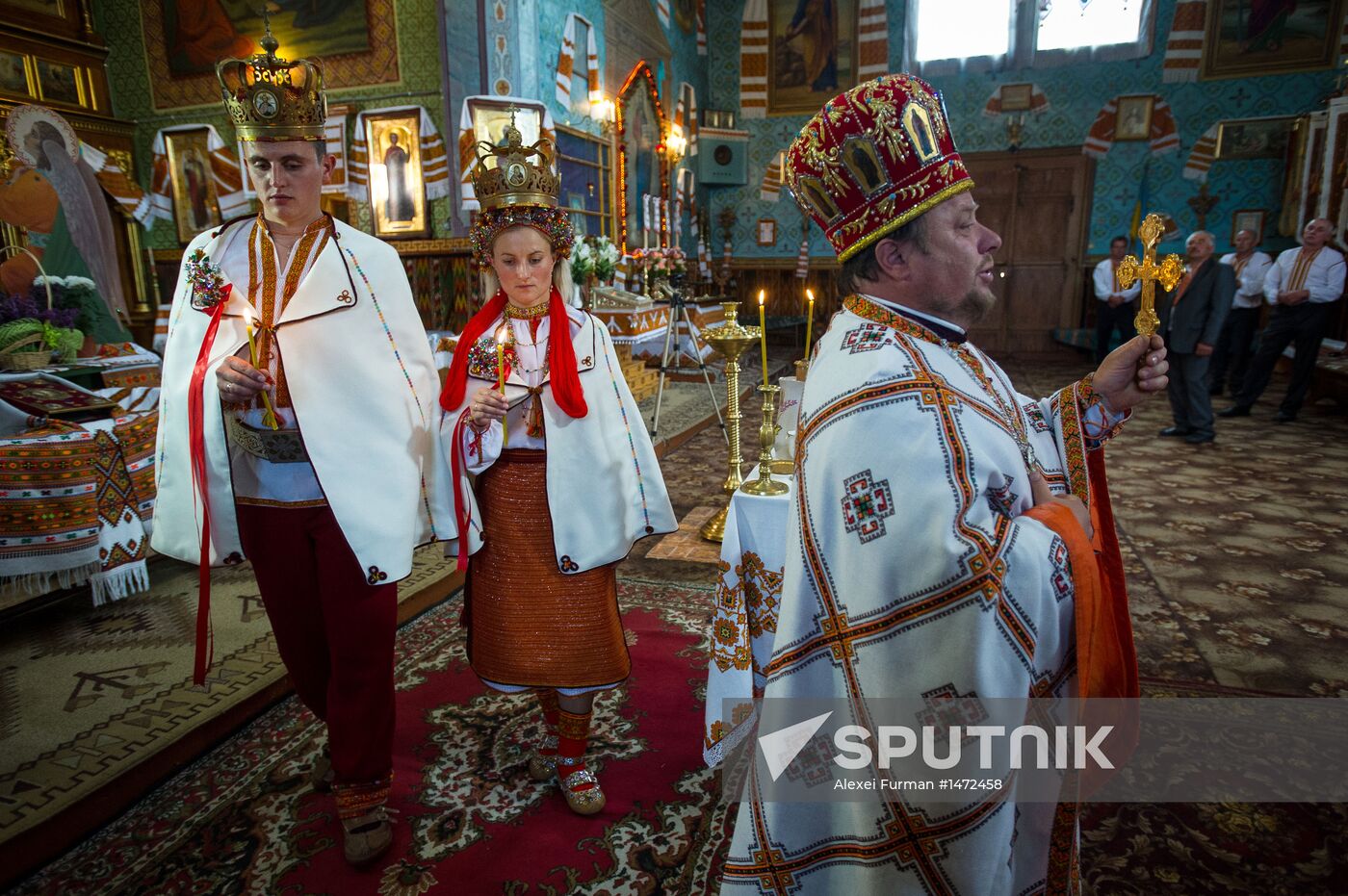 Traditional Hutsul wedding