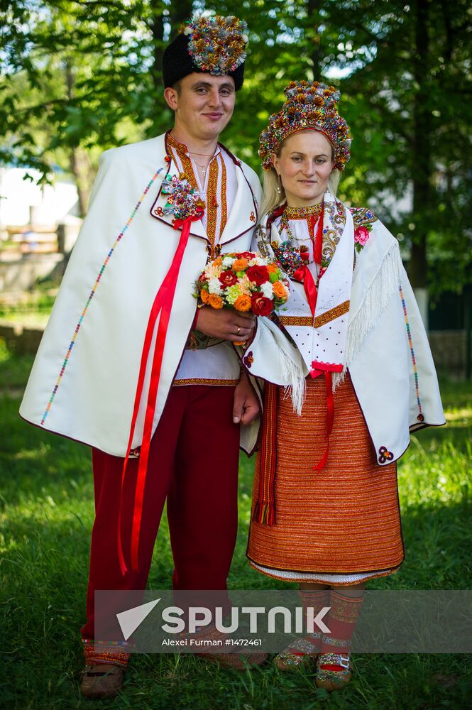 Traditional Hutsul wedding