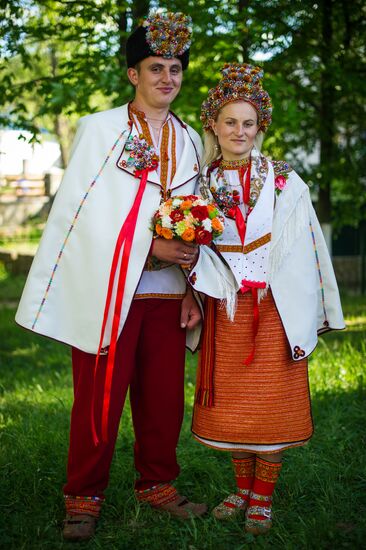 Traditional Hutsul wedding